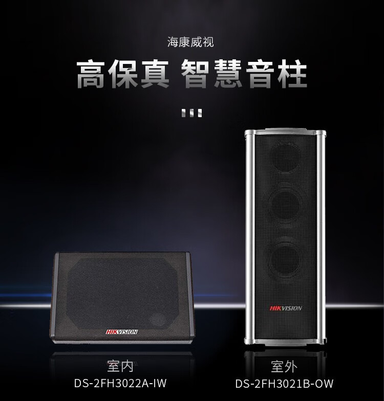 海康威视 HIKVISION 监控音柱 户外音响 喇叭摄像头专用外接音箱 室内防水壁挂 DS-2FH3022A-IW 标配