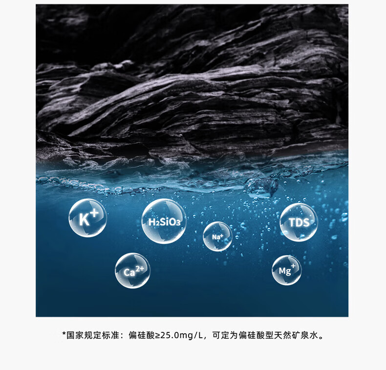 百岁山冲茶泡奶偏硅酸饮用 天然矿泉水4.5L*4瓶 整箱装
