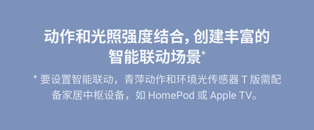 青萍（Qingping）动作和环境光传感器 T版 人体感应光照强度计异常提醒探测器 支持苹果HomeKit Thread协议