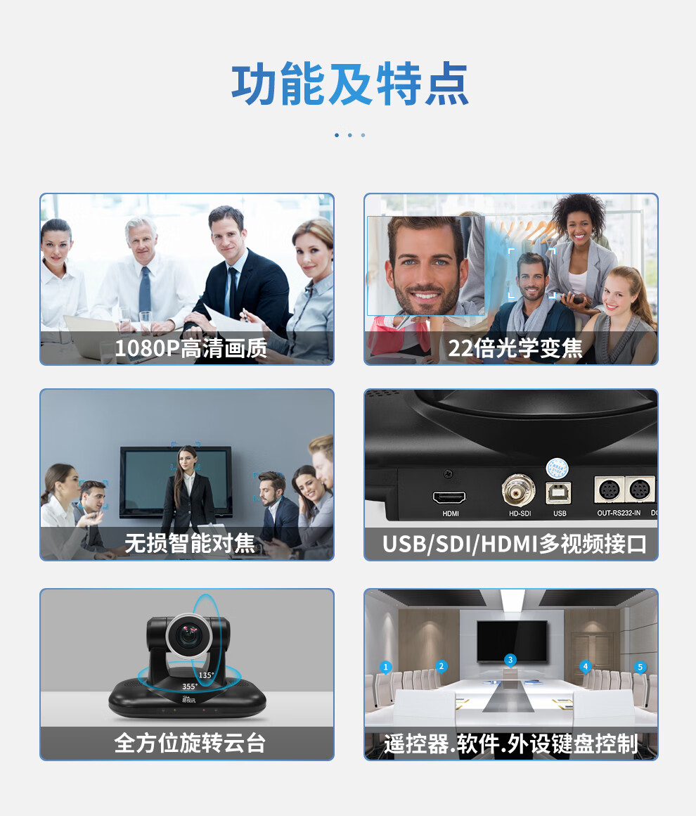 易视讯 USB/SDI/HDMI视频会议摄像头/高清会议摄像机/多接口系统设备YSX-350R