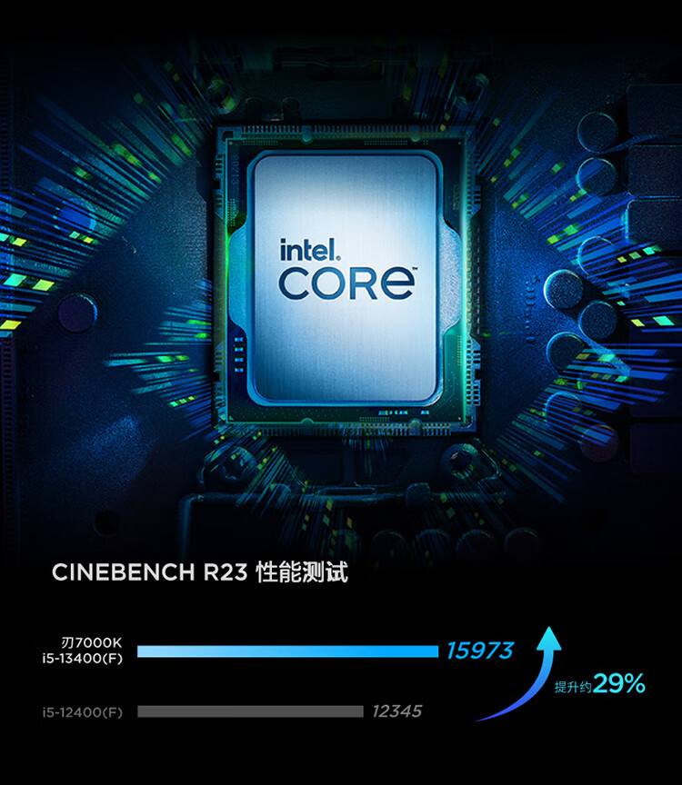 联想（Lenovo）商用办公家用电脑拯救者刃7000K-26IRB i5-13600KF 16G 1TSSD/W11 RTX4060Ti_8G风冷侧透550W