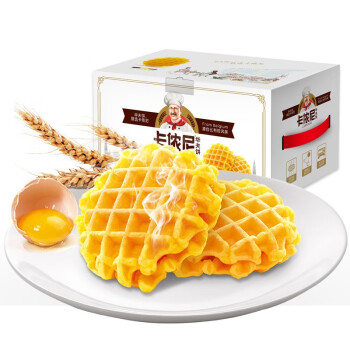 卡尔顿（Calleton）早餐面包糕点整箱 华夫饼300g 包装随机