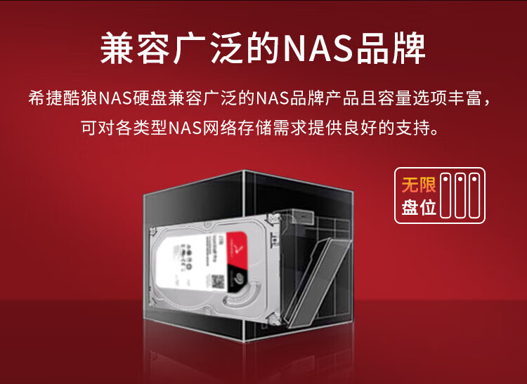 希捷(SEAGATE)NAS硬盘 12TB 256MB 7200转 CMR垂直 网络存储 SATA 数据恢复服务酷狼PRO ST12000NT001