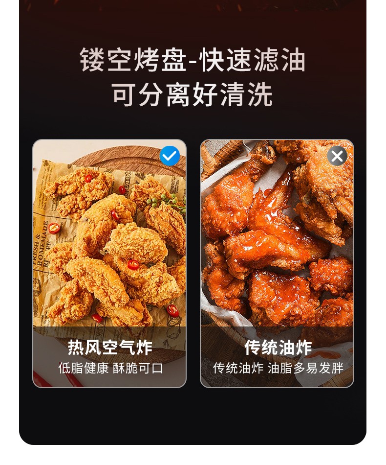 乐视 家用空气炸锅上下可视空气炸锅 K712
