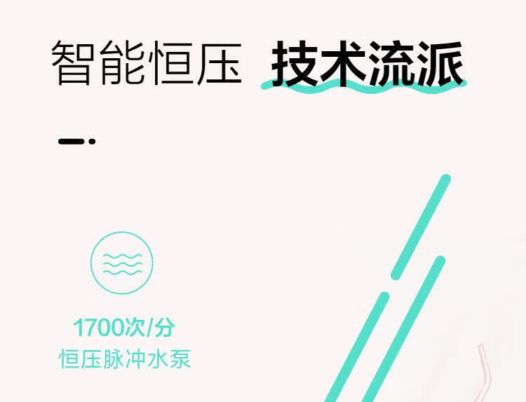 贝医生DR.BEI冲牙器便携式正畸牙齿F2 粉色缝水牙线家用口腔清洁洗牙