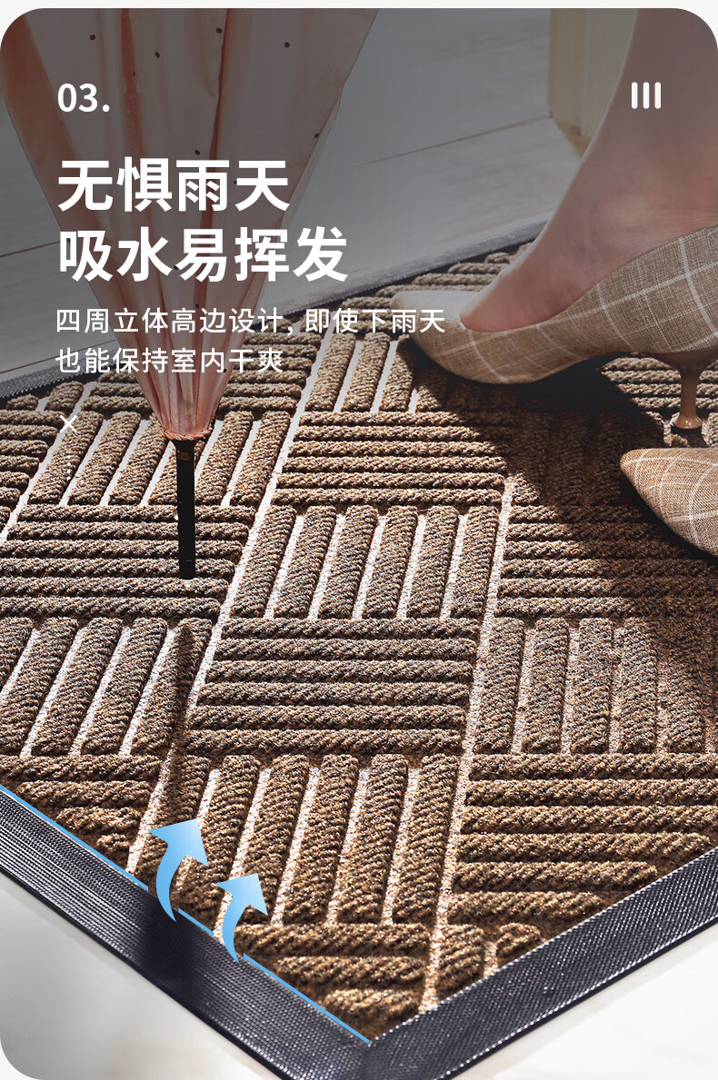 大江入户玄关垫 进门家用门垫 60*120cm 菱梦-贵族蓝