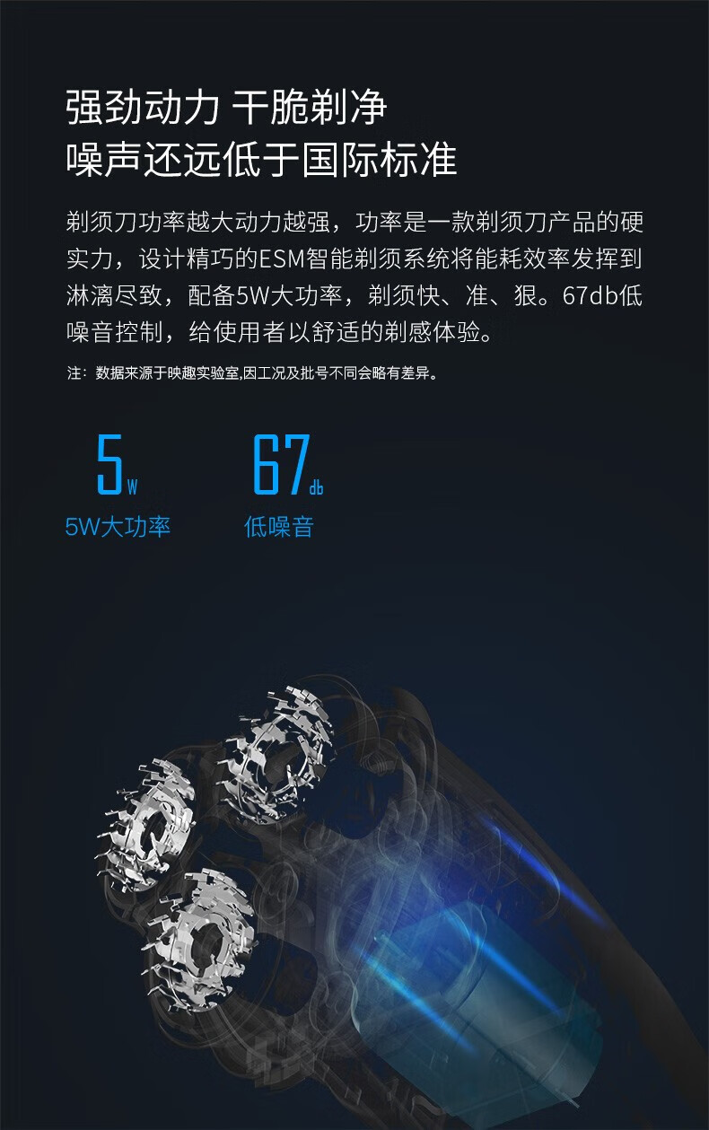 映趣电动剃须刀BlackStone 3CJ 金色干湿两剃便携式全身水洗