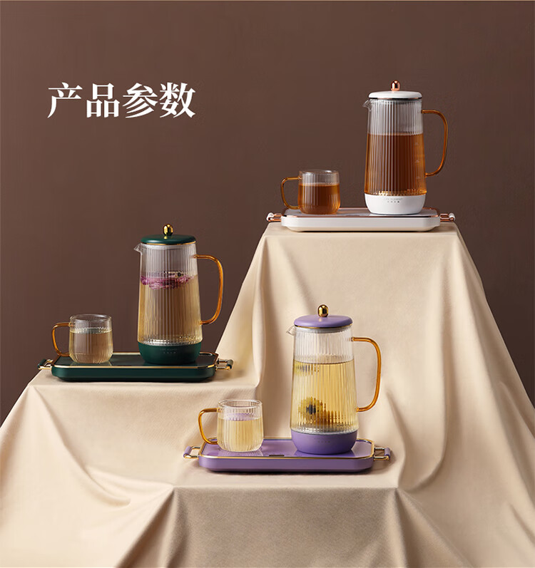 生活元素（LIFE ELEMENT）多功能养生壶D65-H01 白色煮茶壶煎药壶1.2L容量 电茶壶玻璃烧水壶智能电热水壶