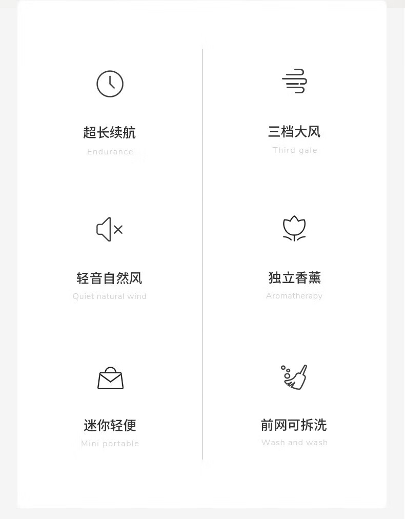 几素小风扇手持风扇迷你手拿电风扇户外便携式手握露营电扇 F2D（6000mAh）