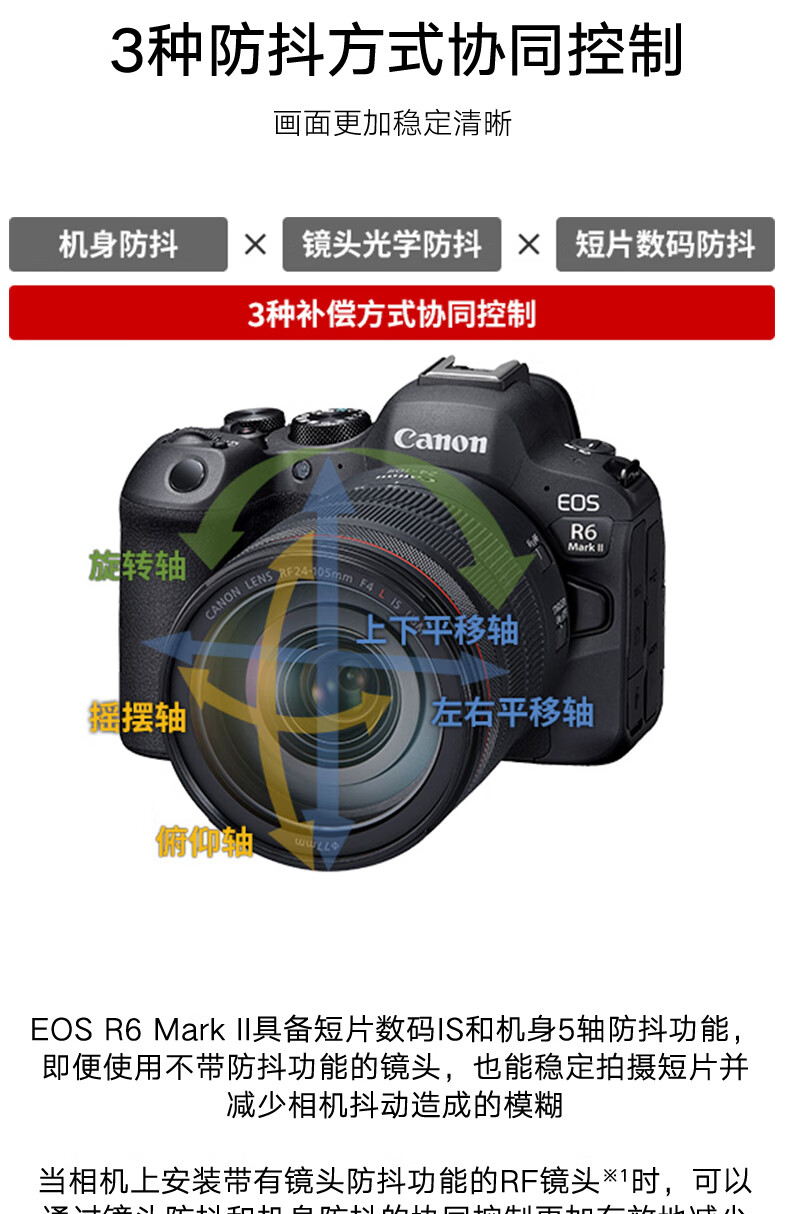 佳能（Canon）EOS R6 全画幅微单相机 机身/套机全画幅专业 Vlog相机 4K短片拍摄 EF24-70 F2.8 USM
