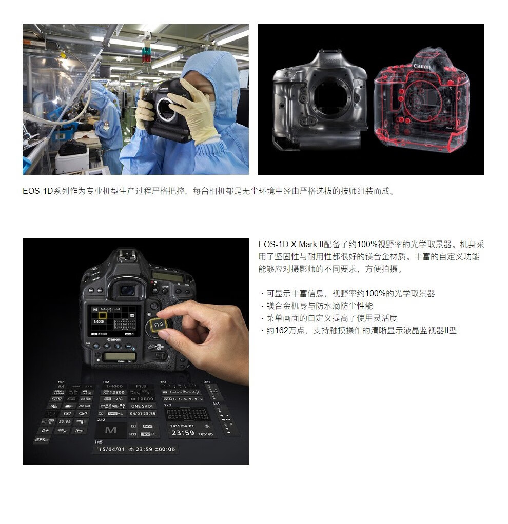佳能（Canon）EOS 1DX Mark II 全画幅旗舰专业单反相机 1DX2单机