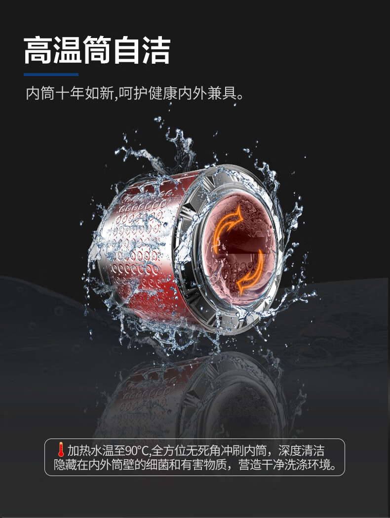 威力（WEILI） 8公斤全自动滚筒洗衣机 超薄机身  15分钟快洗 LED显示屏 一级能效 XQG80-1016PX8