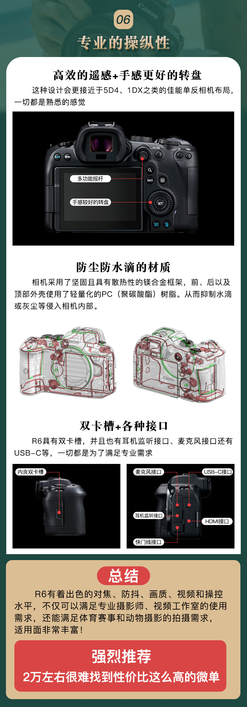 佳能（Canon）EOS R6 全画幅微单相机 机身/套机全画幅专业 Vlog相机 4K短片拍摄 EF15-35 F2.8 USM