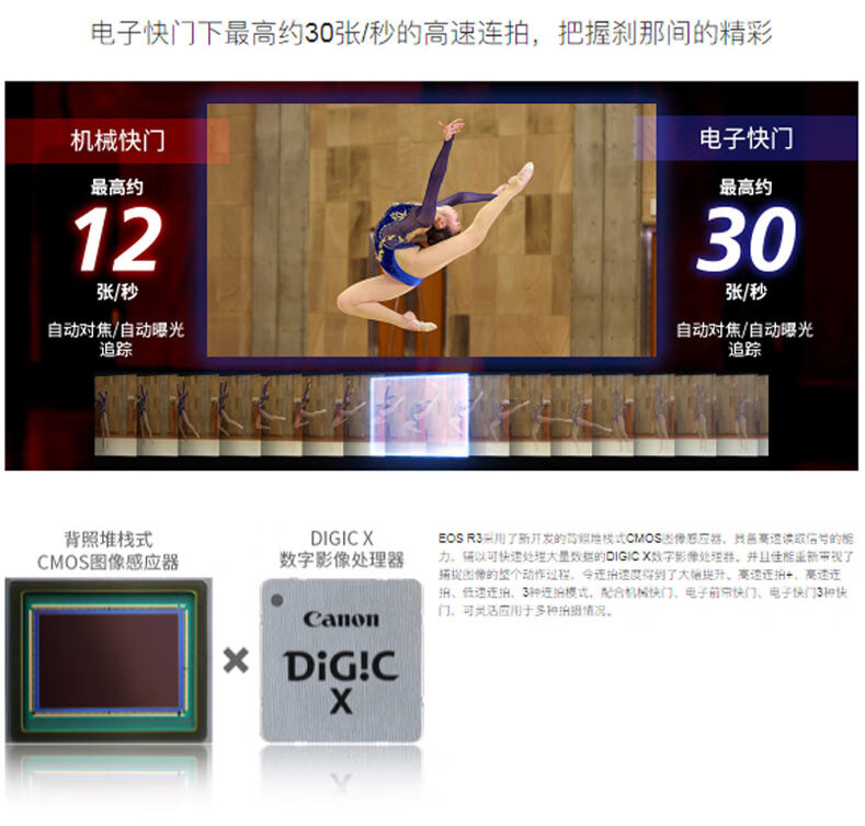 佳能（Canon）EOS R3全画幅专业微单数码相机 单机身/不含镜头 官方标配