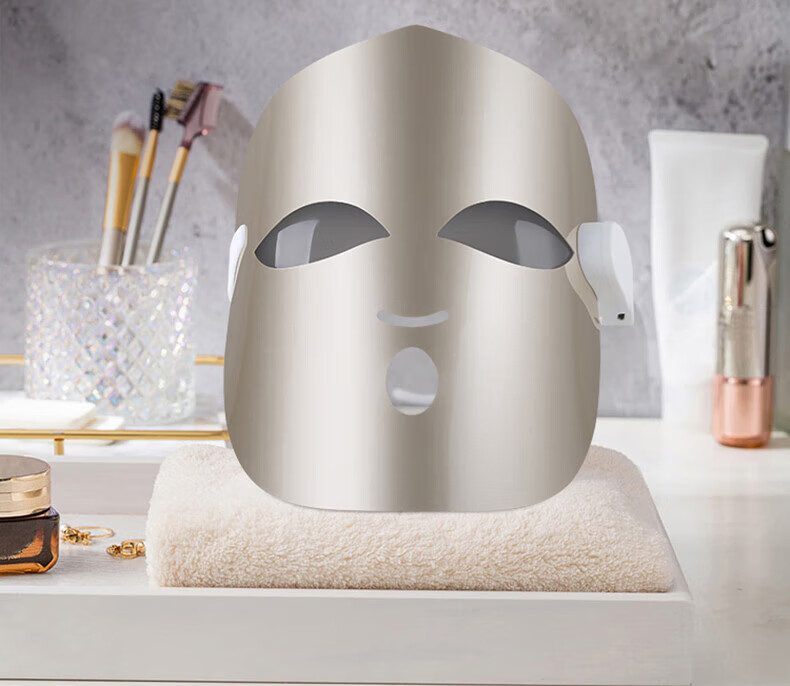 金稻（K·SKIN）美容仪器光谱面罩光子嫩肤仪脸部家用红蓝光大小排灯KD036S面膜美容导入仪充电款 银色【36颗灯】