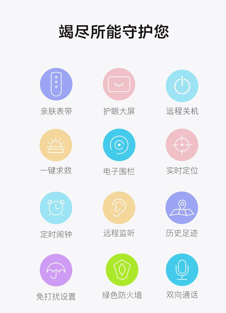 小霸王（SUBOR）全网通WIFI双摄像头旋转视频通话儿童防水AI智能4G电话手表 A68绿色升级版