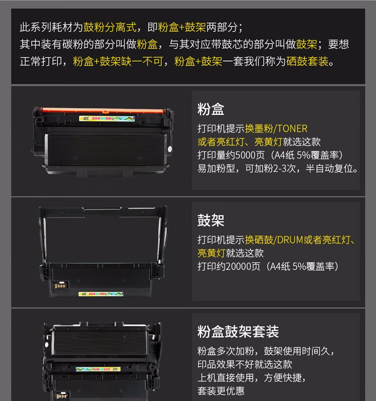 天色（TIANSE）LT333 粉盒适用联想LENOVO lj3803dn lj3303dn硒鼓【20000页】标准容量