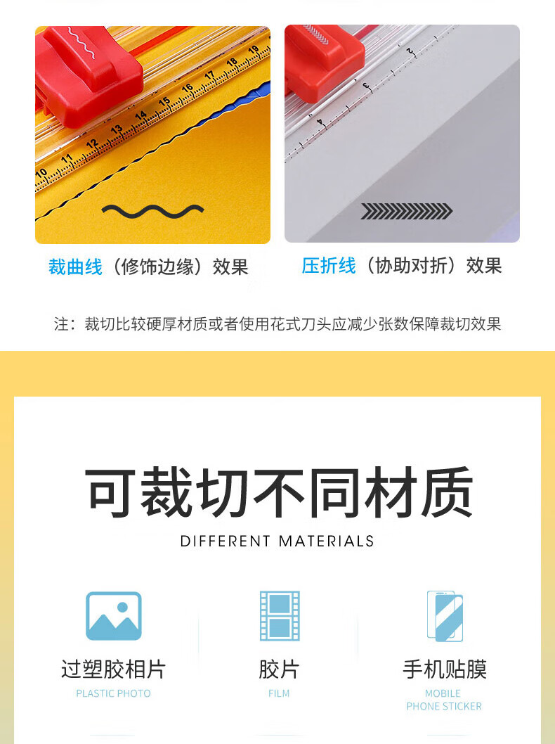 可得优（KW-triO）四合一滚动裁纸刀直线虚线波浪线压痕滑动裁纸机裁纸器 13045白色