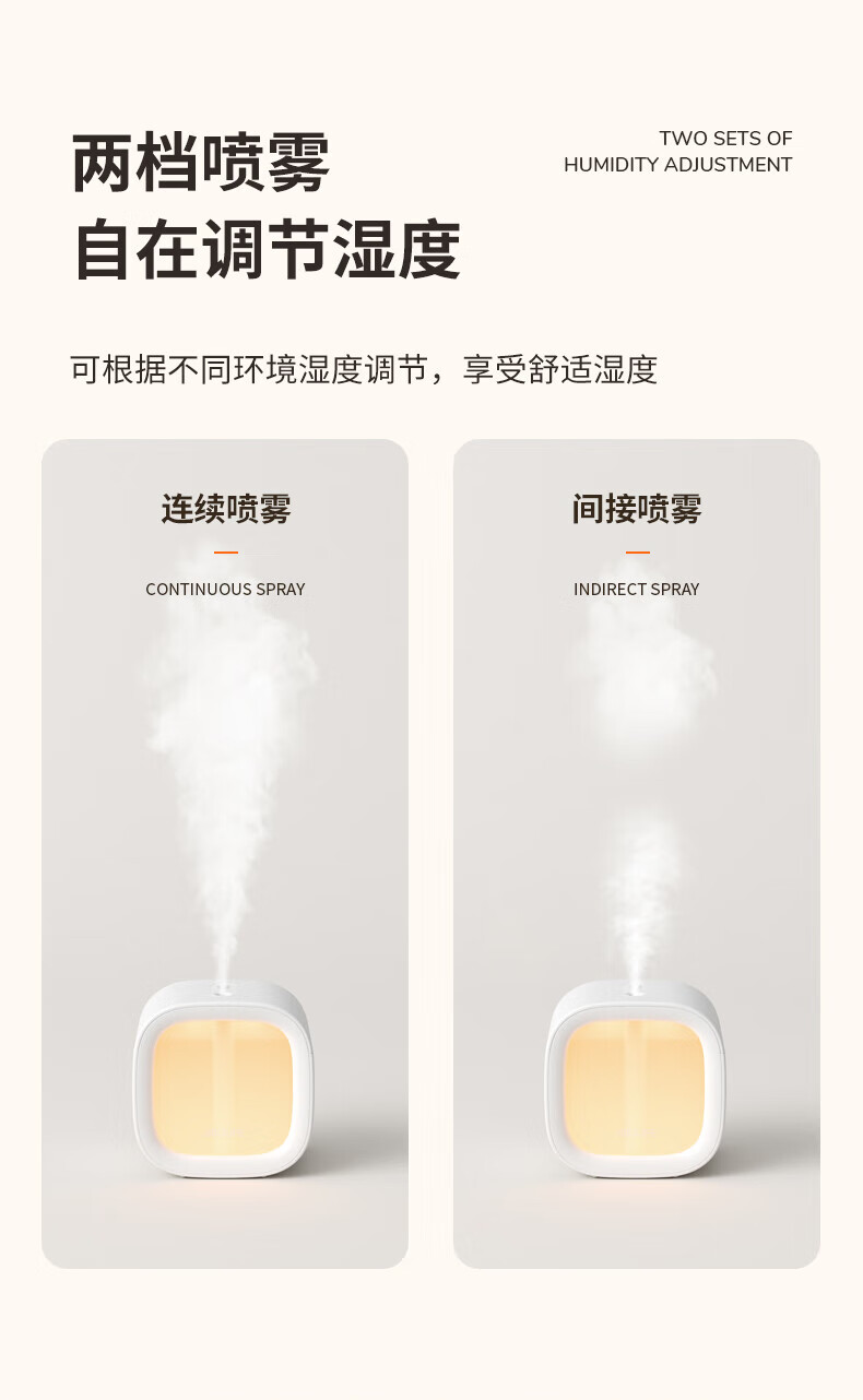 几素加湿器迷你办公桌便携小型无线usb车载香薰机加湿 HU18-B.DUCK