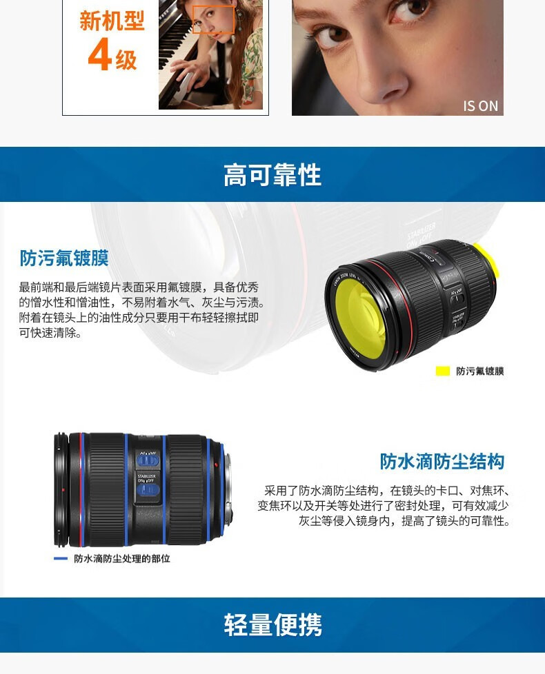 佳能（Canon）远摄变焦中长焦镜头 单反相机镜头打鸟 远景 超长焦 EF100-400mm IS II USM