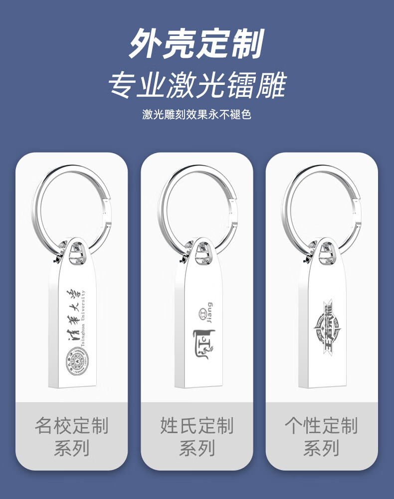 忆捷EAGET  U3 金属USB2.0简约U盘 商务办公学生优盘 64GB