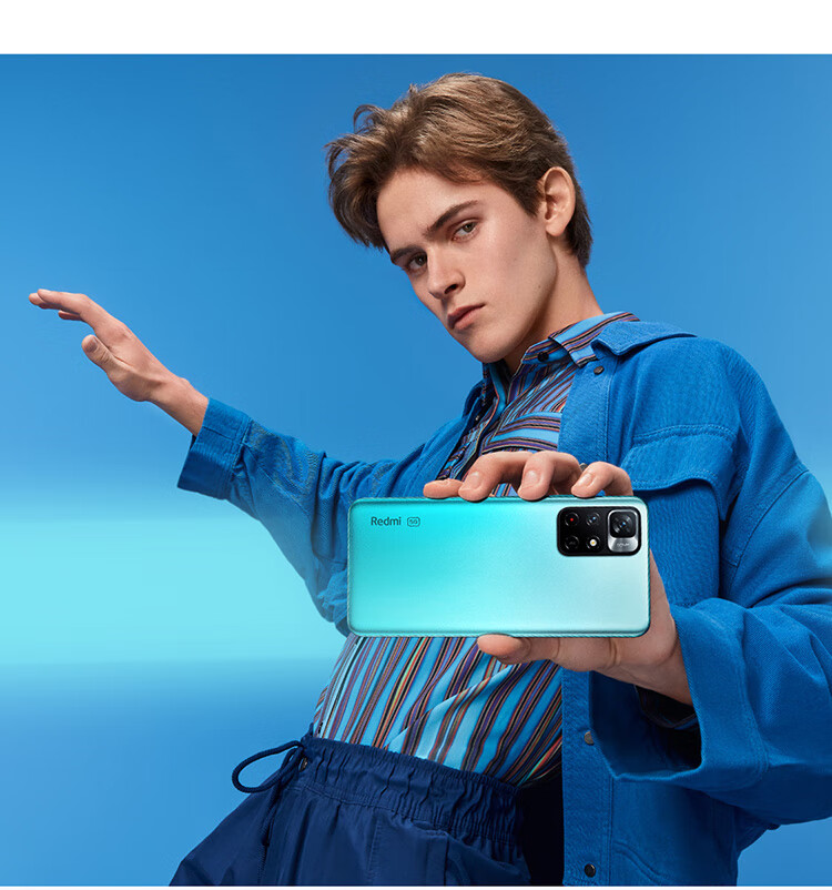 小米 Redmi Note 11 5G 天玑810 33W Pro快充 5000mAh大电池 8GB+ 256GB 微光晴蓝 智能手机 小米 红米