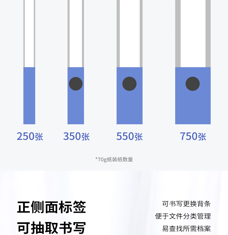 得力（deli）75mmA4塑料文件盒 档案盒 加厚资料盒 财务凭证考试收纳 5684