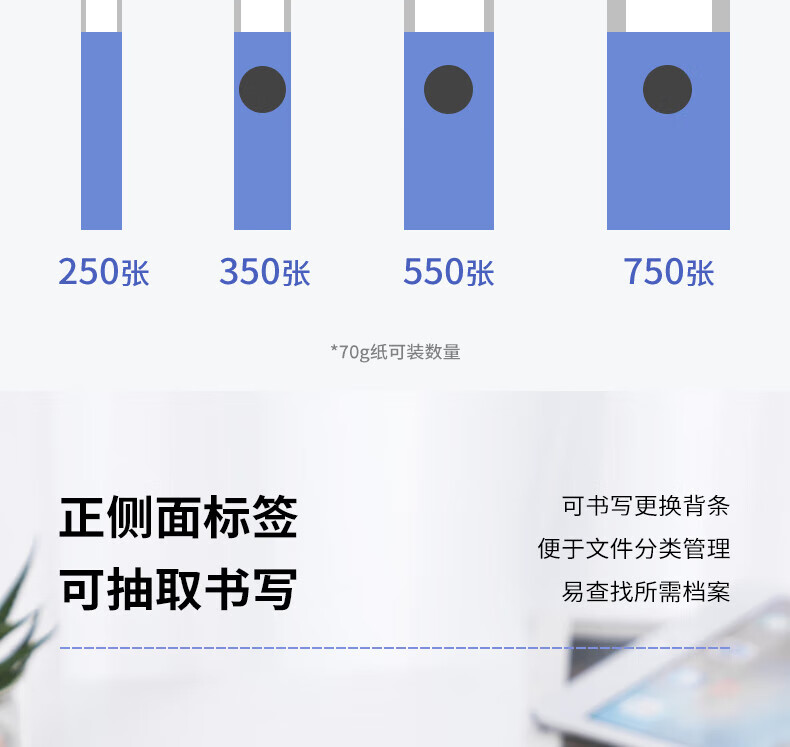 得力（deli）25mmA4塑料文件盒 档案盒 加厚资料盒 财务凭证考试收纳 5681