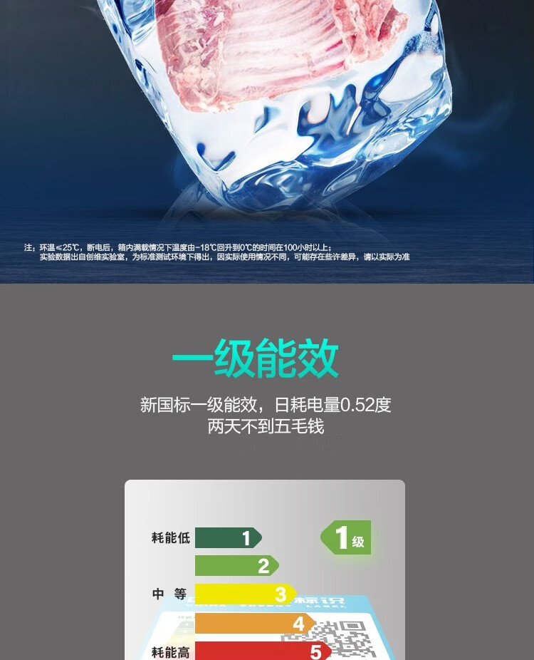 创维冷柜一机四用七档控温 BD/BC-201KQ_ 星辰银