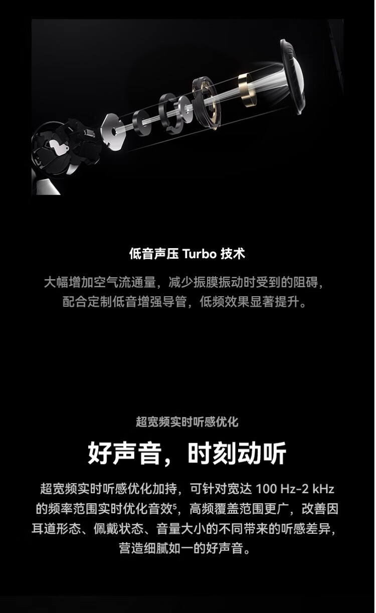 华为 半入耳式降噪蓝牙耳机 水滴设计超磁感澎湃单元 音乐游戏运动 至臻版冰霜银 freebuds5  BAL-AL60