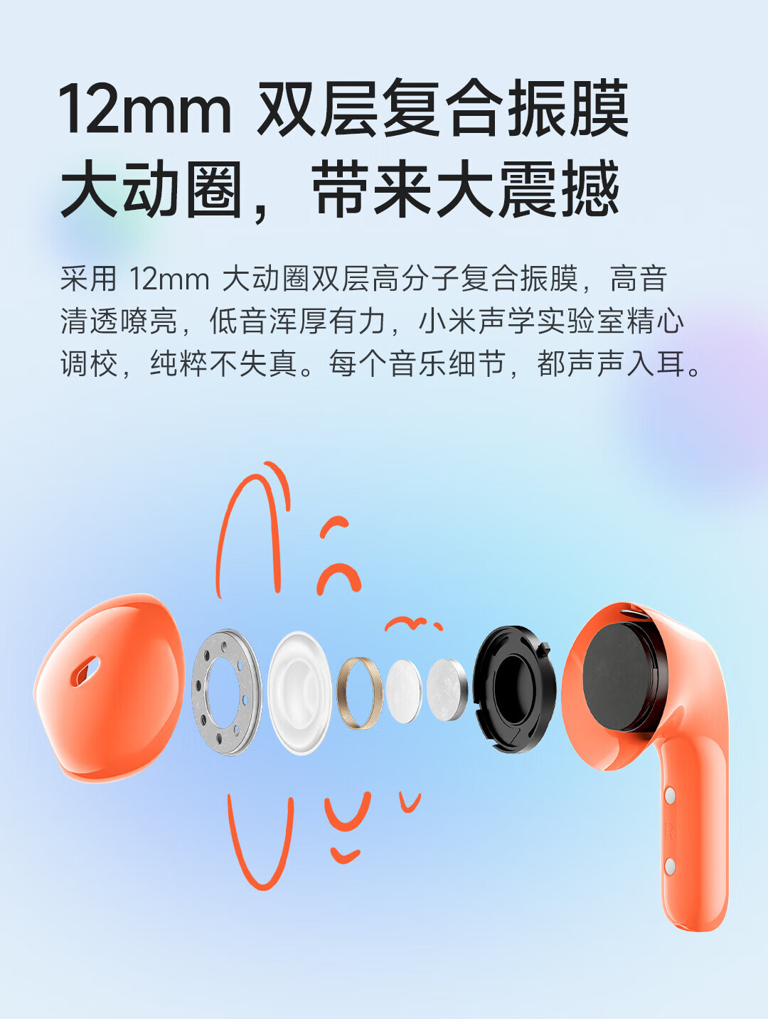 小米Redmi Buds 4 青春版 真无线蓝牙耳机 半入耳舒适佩戴 华为苹果手机通用 子夜黑