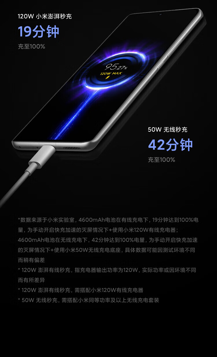 小米 12S Pro 骁龙8+处理器 徕卡光学镜头 2K超视感屏 120Hz高刷 120W秒充 8GB+128GB 黑色 5G手机