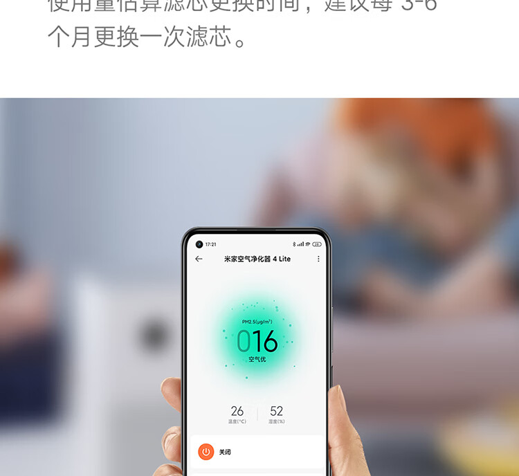 小米空气净化器滤芯滤网 家用除甲醛除菌除二手烟异味PM2.5 仅适用净化器4Lite 米家4 lite 滤芯