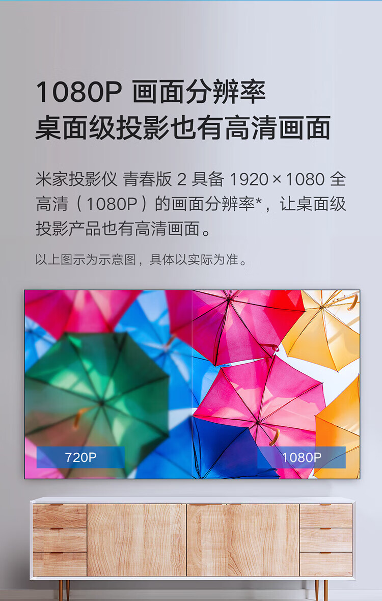 小米投影仪青春版2 家用投影仪 投影机 家庭影院 （功能升级 侧投校正 开机自动对焦 杜比音响）