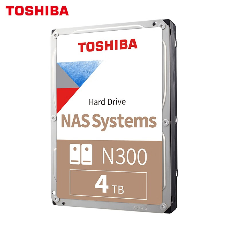 东芝TOSHIBA  N300系列 4TB 256MB 7200RPM NAS网络存储机械硬盘 SATA接口 HDWG440
