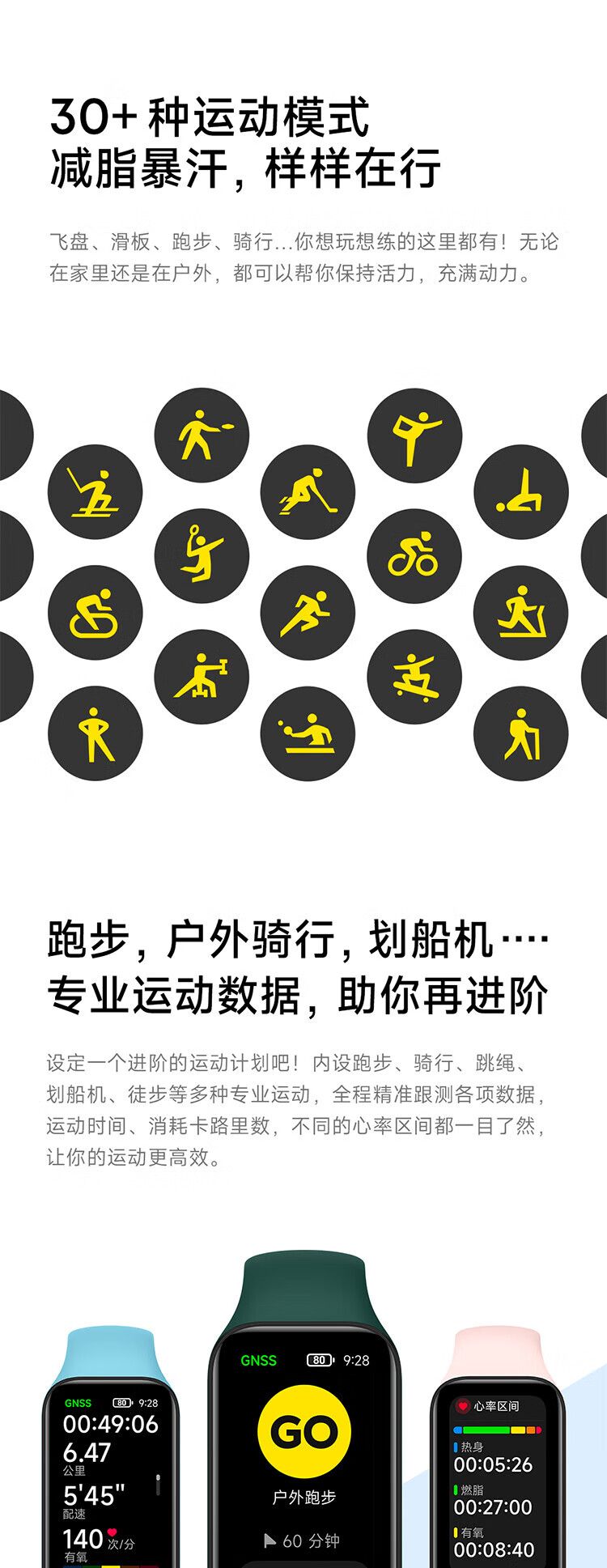 小米红米Redmi手环2 梦境白 智能手环 血氧检测 30+运动模式 轻薄大屏 超长续航 运动手环 手环