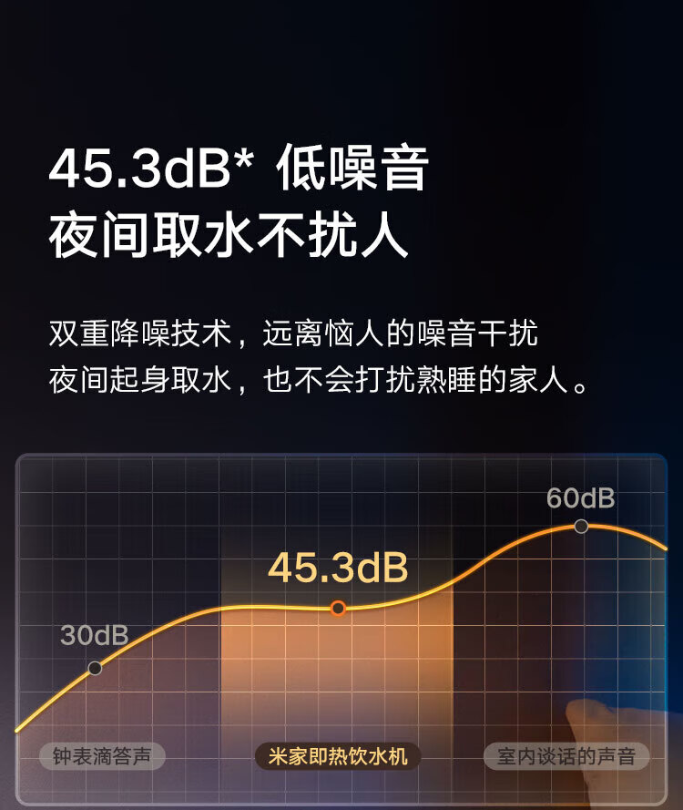 小米即热饮水机 台式小型免安装 3秒速热 即热即饮 三挡水温 1℃调温 独立纯净水箱 直饮机