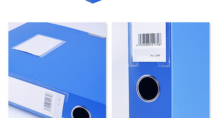 递乐（DiLe）A4文件资料盒 55mm塑料档案盒 办公用品 10个装 黑色 1309