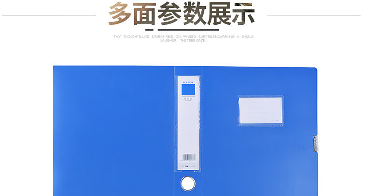 递乐（DiLe）A4文件资料盒 55mm塑料档案盒 办公用品 10个装 黑色 1309