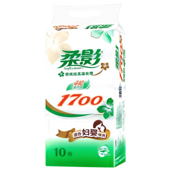 心相印（Mind Act Upon Mind） 柔影四层加厚170克10粒无芯卫生纸提装