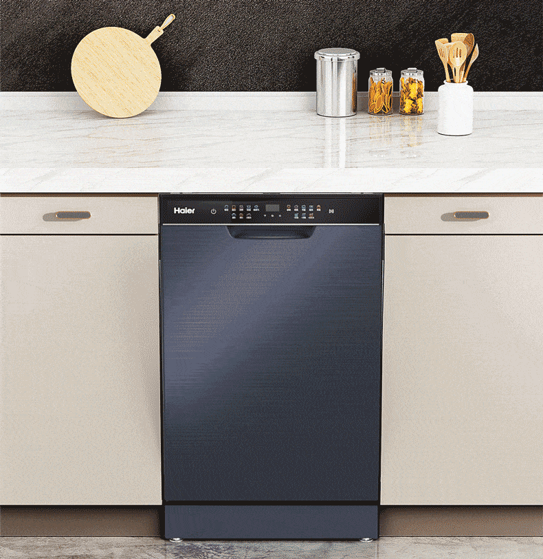 海尔（Haier）12套嵌入式洗碗机X3000 智能变频 一级水效 45cm超窄宽度 分区精洗 开门速干 EYBW122286BKU1