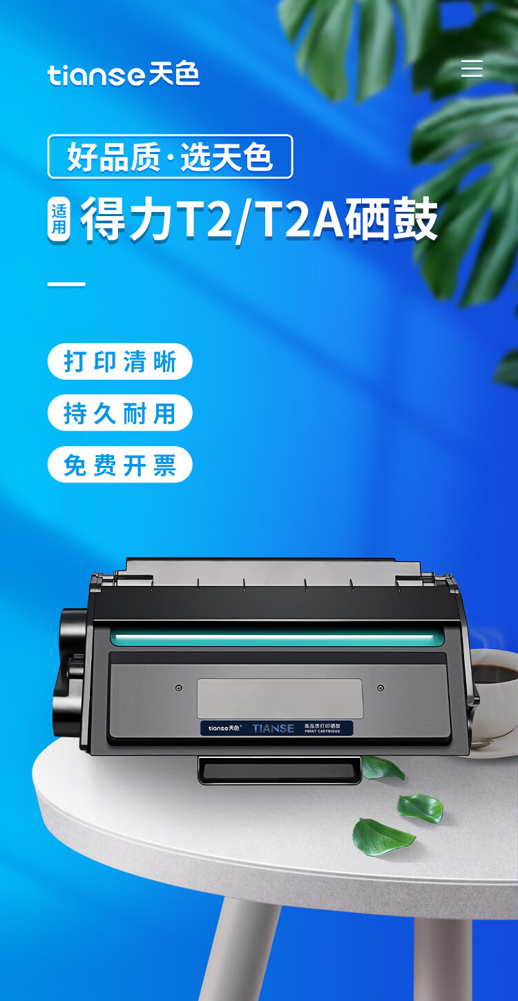 天色（TIANSE）T2硒鼓适用得力 P2000/P2000N/W/NW/M2000/M2000N/W墨盒【2000页】标准容量