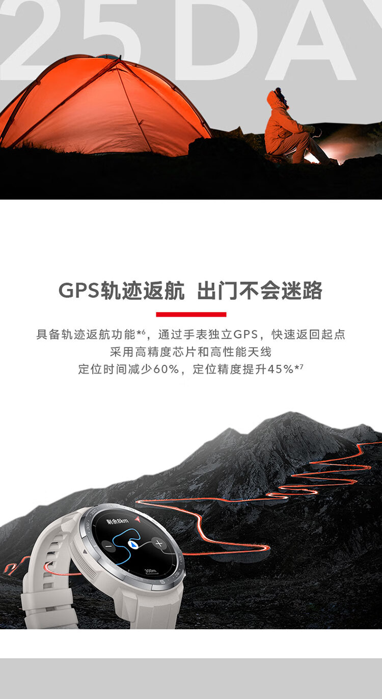 荣耀 手表GS Pro 碳石黑 25天续航 麒麟A1芯 智能语音蓝牙通话 50米防水 心率血氧睡眠GPS男女 100+运动模式