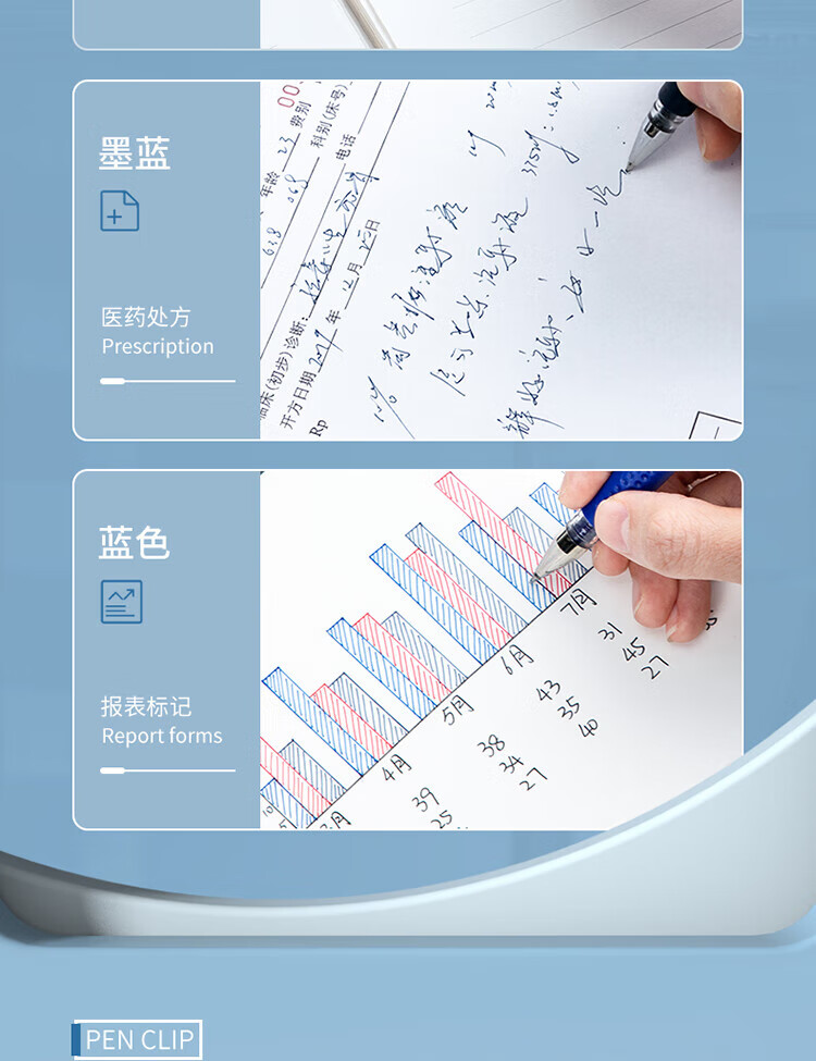 得力（deli）0.5mm经典办公子弹头中性笔 水笔签字笔 黑色 12支/盒 1盒装 6600ES