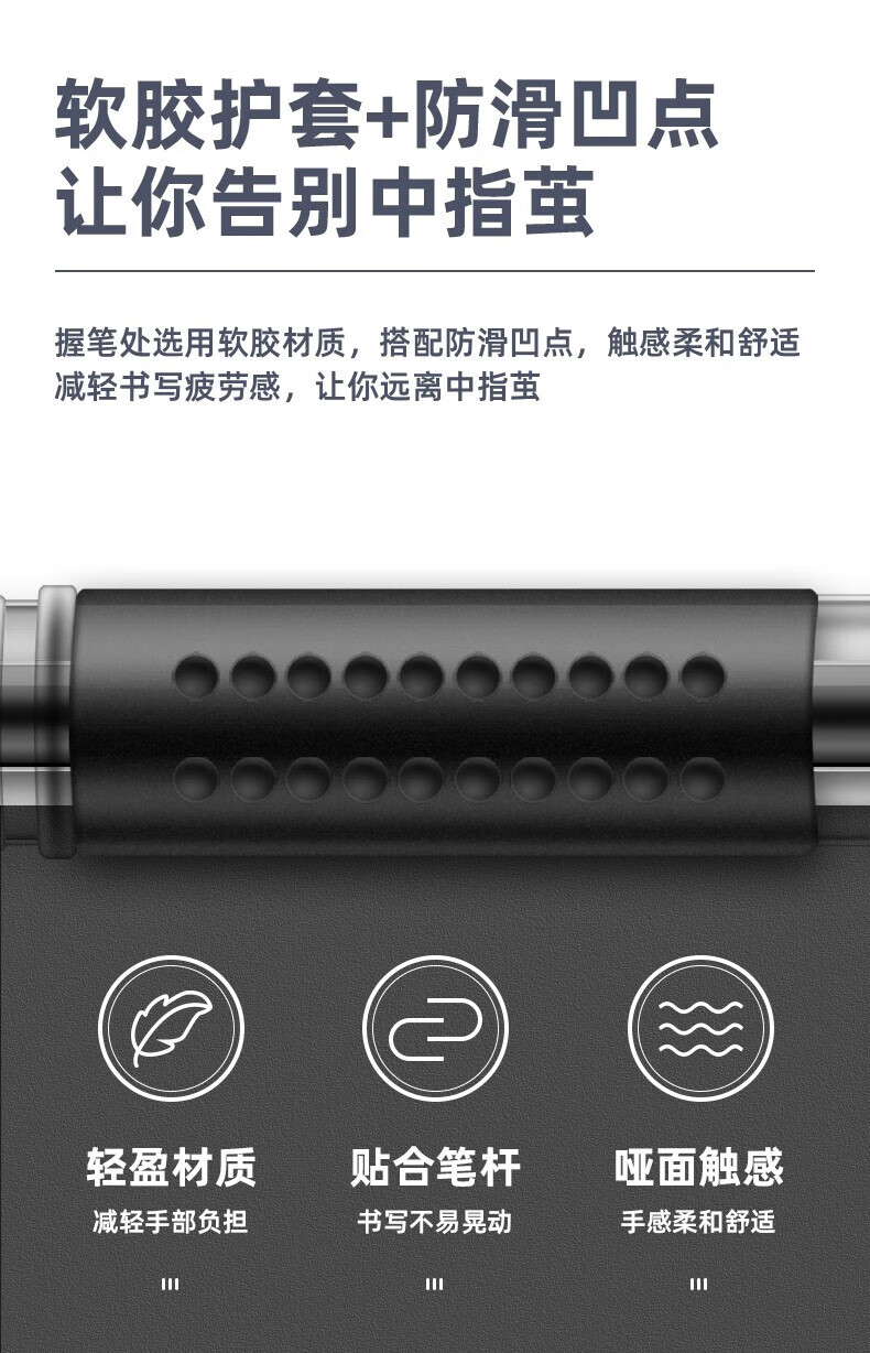 得力（deli）0.5mm经典办公子弹头中性笔 水笔签字笔 红色 12支/盒 1盒装 6600ES