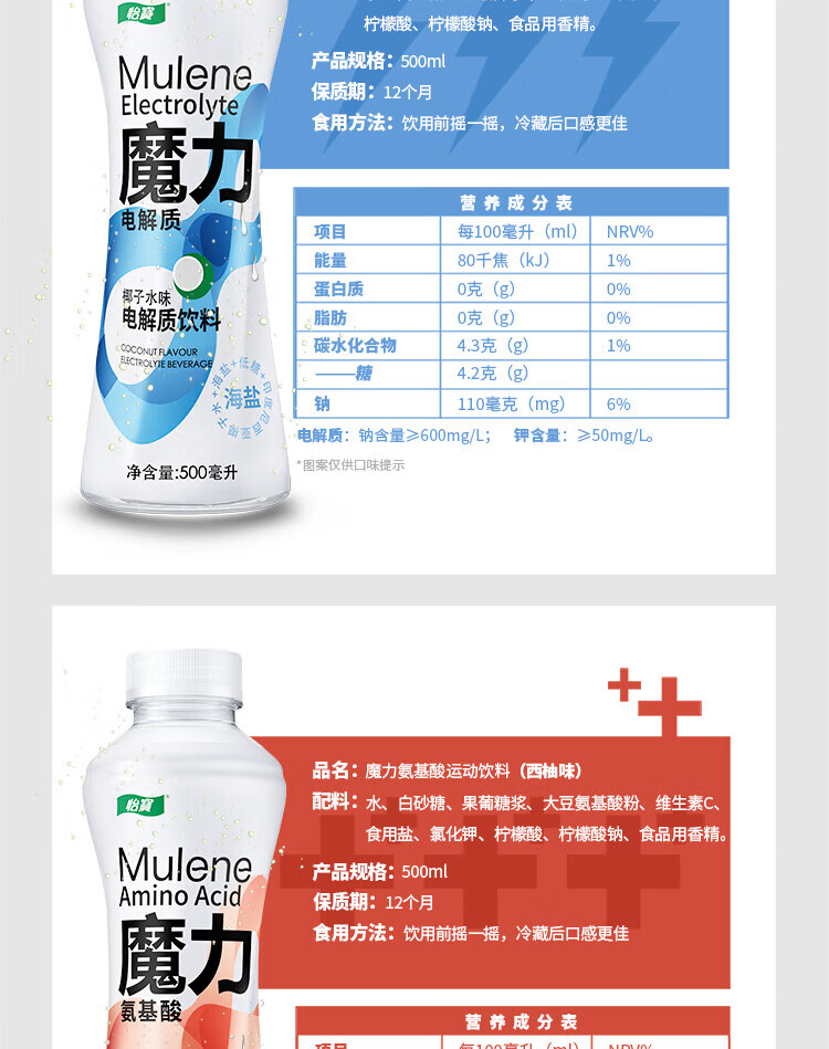 怡宝魔力氨基酸运动饮料（西柚味）500ml*15整箱装