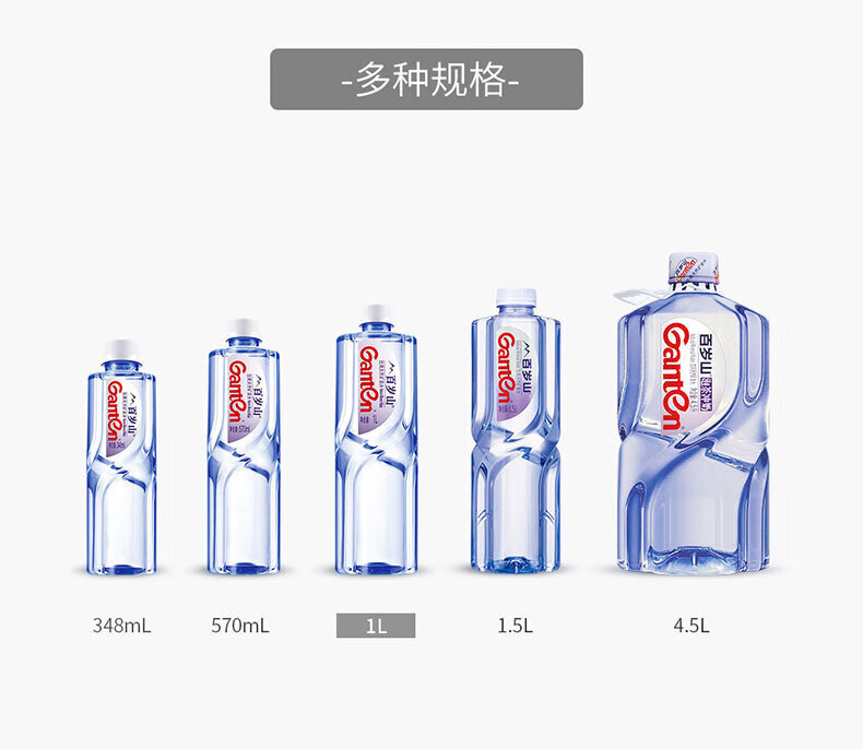 百岁山饮用天然 矿泉水1L*15瓶*2箱 两箱装