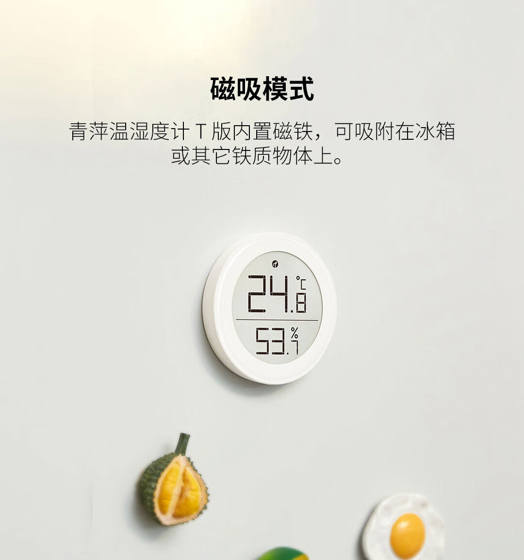 青萍（Qingping）温湿度计 T版 蓝牙高精度家用电子传感器Siri 支持苹果HomeKit Thread协议