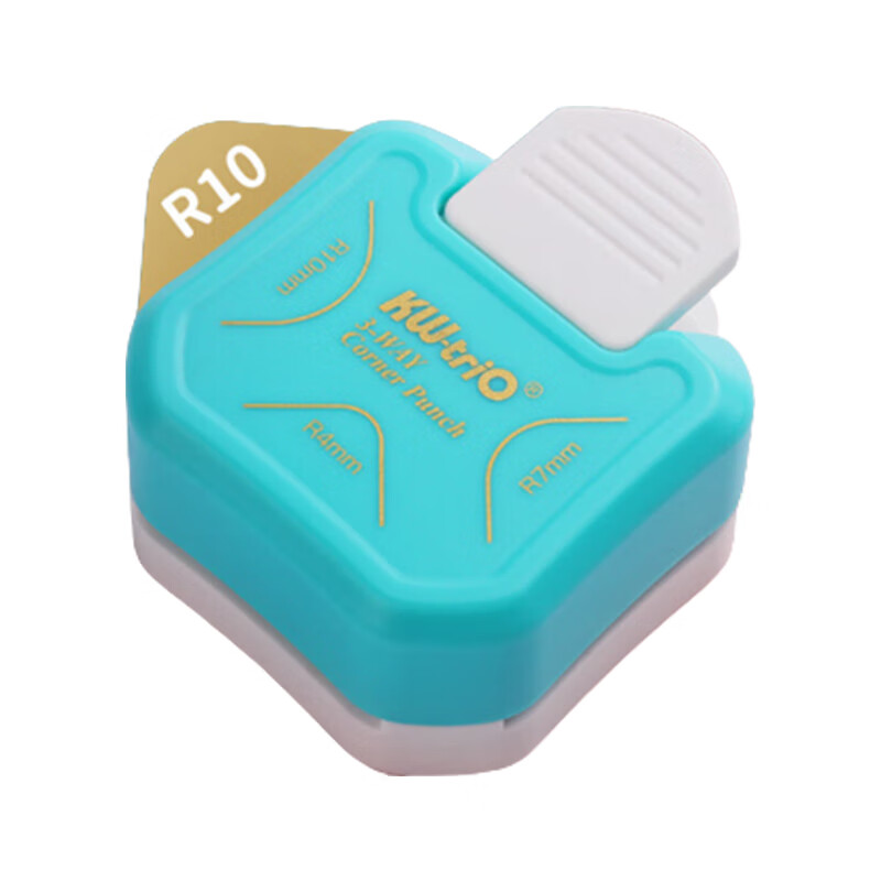 可得优（KW-triO）照片圆角器卡片剪角器倒角器切角器修角器弧形裁刀名片圆角 YJQ-3薄荷蓝