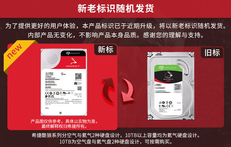 希捷（SEAGATE）NAS硬盘 PMR CMR垂直磁记录 网络存储 SATA 酷狼 数据恢复 4TB ST4000VN006 原厂数据救援